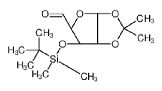 Picture of (3aS,5R,6R,6aS)-6-[tert-butyl(dimethyl)silyl]oxy-2,2-dimethyl-3a, 5,6,6a-tetrahydrofuro[2,3-d][1,3]dioxole-5-carbaldehyde