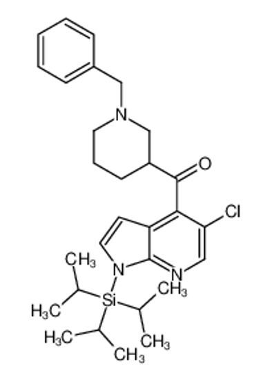 Imagem de (1-benzyl-3-piperidyl)-(5-chloro-1-triisopropylsilyl-pyrrolo[2,3- b]pyridin-4-yl)methanone