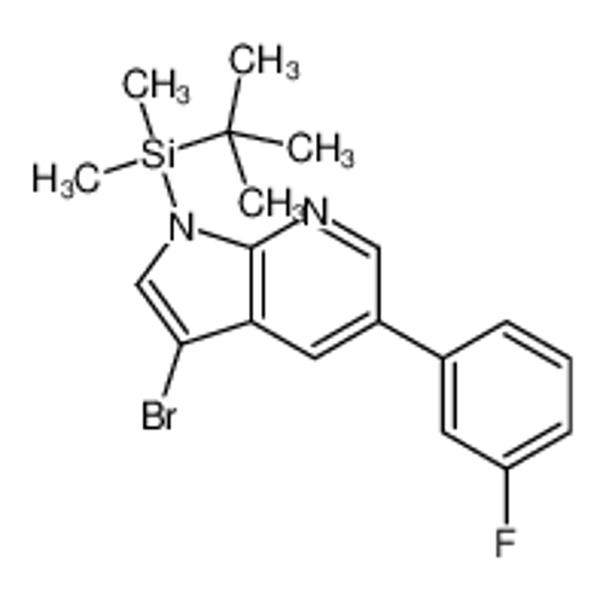 Picture of [3-bromo-5-(3-fluorophenyl)pyrrolo[2,3-b]pyridin-1-yl]-tert-butyl -dimethyl-silane
