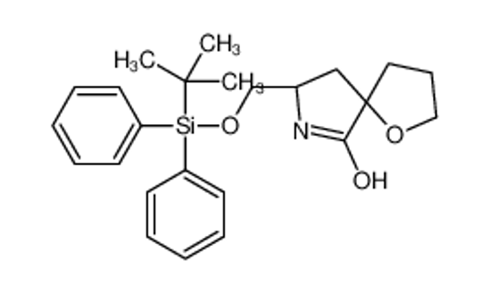 Изображение (5S,8S)-8-({[(2-Methyl-2-propanyl)(diphenyl)silyl]oxy}methyl)-1-o xa-7-azaspiro[4.4]nonan-6-one