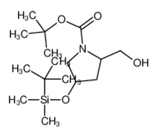 Picture of 2-Methyl-2-propanyl 4-{[dimethyl(2-methyl-2-propanyl)silyl]oxy}-2 -(hydroxymethyl)-1-pyrrolidinecarboxylate