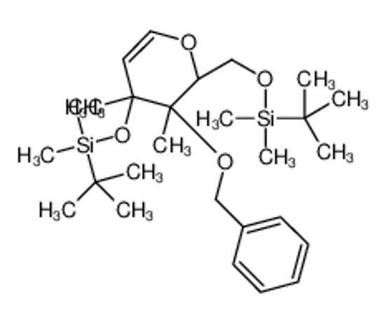 Picture of (2ξ)-2,6-Anhydro-3-O-benzyl-5-deoxy-1,4-bis-O-[dimethyl(2-methyl- 2-propanyl)silyl]-3,4-di-C-methyl-D-threo-hex-5-enitol