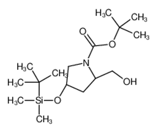 Picture of 2-Methyl-2-propanyl (2S,4R)-4-{[dimethyl(2-methyl-2-propanyl)sily l]oxy}-2-(hydroxymethyl)-1-pyrrolidinecarboxylate