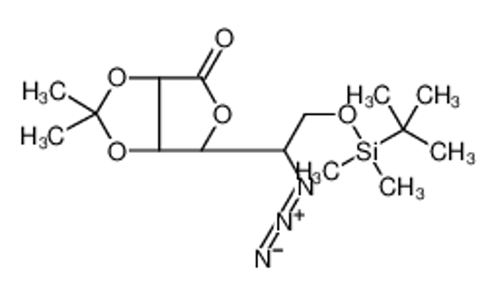 Picture of (3aS,6R,6aS)-6-[(1S)-1-azido-2-[tert-butyl(dimethyl)silyl]oxyethyl]-2,2-dimethyl-6,6a-dihydro-3aH-furo[3,4-d][1,3]dioxol-4-one