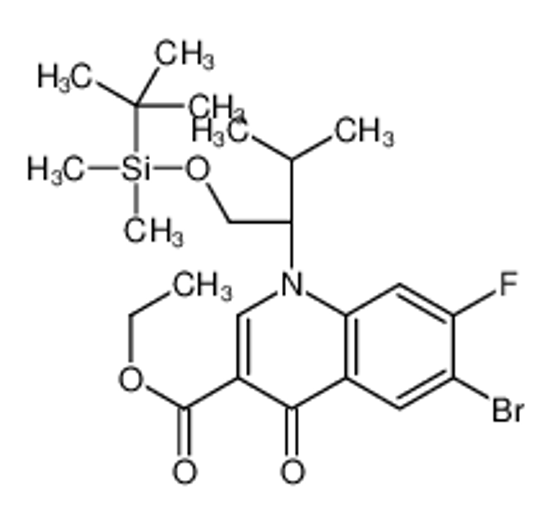 Изображение ethyl 6-bromo-1-[(2S)-1-[tert-butyl(dimethyl)silyl]oxy-3-methylbutan-2-yl]-7-fluoro-4-oxoquinoline-3-carboxylate