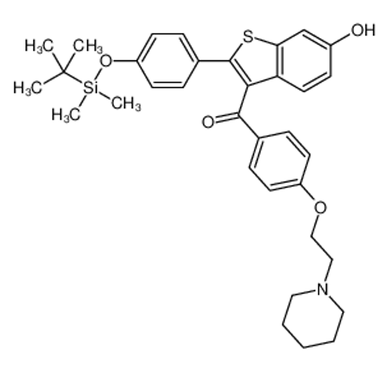 Picture of [2-[4-[tert-butyl(dimethyl)silyl]oxyphenyl]-6-hydroxy-1-benzothiophen-3-yl]-[4-(2-piperidin-1-ylethoxy)phenyl]methanone