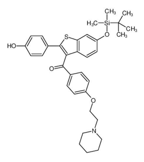 Picture of [6-[tert-butyl(dimethyl)silyl]oxy-2-(4-hydroxyphenyl)-1-benzothiophen-3-yl]-[4-(2-piperidin-1-ylethoxy)phenyl]methanone