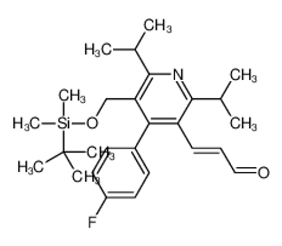 Picture of (2E)-3-[5-({[Dimethyl(2-methyl-2-propanyl)silyl]oxy}methyl)-4-(4- fluorophenyl)-2,6-diisopropyl-3-pyridinyl]acrylaldehyde