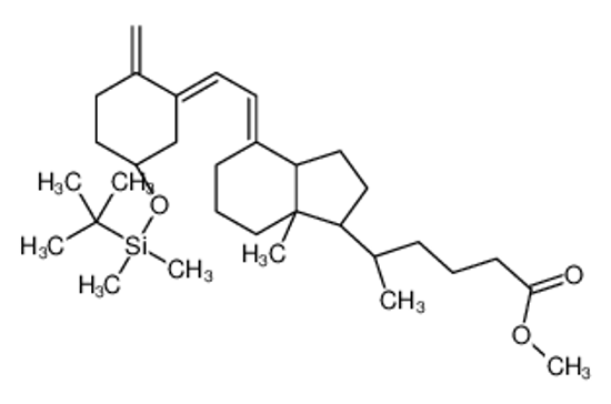 Picture of methyl (5R)-5-[(1R,3aS,4E,7aR)-4-[(2Z)-2-[(5S)-5-[tert-butyl(dimethyl)silyl]oxy-2-methylidenecyclohexylidene]ethylidene]-7a-methyl-2,3,3a,5,6,7-hexahydro-1H-inden-1-yl]hexanoate