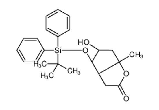 Picture of (3aR,4S,5R,6aS)-4-[[tert-butyl(diphenyl)silyl]oxymethyl]-5-hydroxy-3,3a,4,5,6,6a-hexahydrocyclopenta[b]furan-2-one