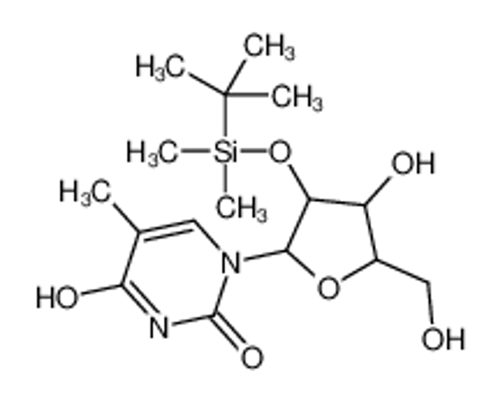 Picture of 1-[(2R,3R,4R,5R)-3-[tert-butyl(dimethyl)silyl]oxy-4-hydroxy-5-(hydroxymethyl)oxolan-2-yl]-5-methylpyrimidine-2,4-dione
