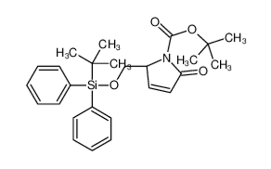 Picture of 2-Methyl-2-propanyl (2S)-2-({[(2-methyl-2-propanyl)(diphenyl)sily l]oxy}methyl)-5-oxo-2,5-dihydro-1H-pyrrole-1-carboxylate