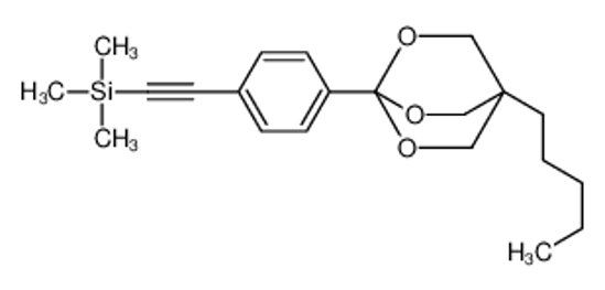 Picture of trimethyl-[2-[4-(1-pentyl-3,5,8-trioxabicyclo[2.2.2]octan-4-yl)phenyl]ethynyl]silane