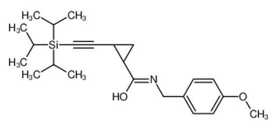 Picture of (1R,2S)-N-[(4-methoxyphenyl)methyl]-2-(2-triisopropylsilylethynyl )cyclopropanecarboxamide