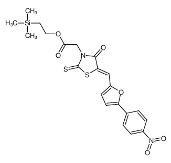 Picture of 2-(Trimethylsilyl)ethyl [(5E)-5-{[5-(4-nitrophenyl)-2-furyl]methy lene}-4-oxo-2-thioxo-1,3-thiazolidin-3-yl]acetate