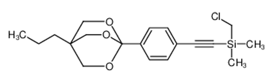 Picture of chloromethyl-dimethyl-[2-[4-(1-propyl-3,5,8-trioxabicyclo[2.2.2]octan-4-yl)phenyl]ethynyl]silane
