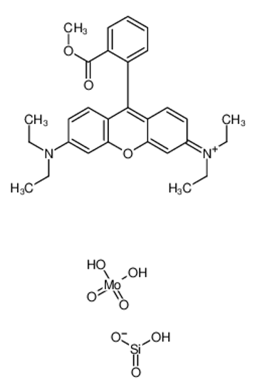 Picture of [6-(diethylamino)-9-(2-methoxycarbonylphenyl)xanthen-3-ylidene]-diethylazanium,dihydroxy(dioxo)molybdenum,hydroxy-oxido-oxosilane