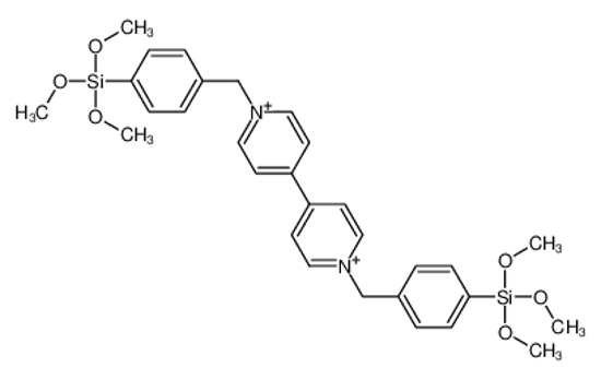 Picture of trimethoxy-[4-[[4-[1-[(4-trimethoxysilylphenyl)methyl]pyridin-1-ium-4-yl]pyridin-1-ium-1-yl]methyl]phenyl]silane