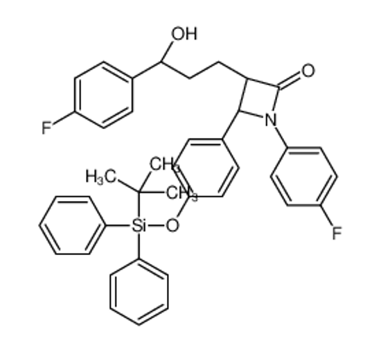 Picture of (3R,4S)-4-[4-[tert-butyl(diphenyl)silyl]oxyphenyl]-1-(4-fluorophenyl)-3-[(3S)-3-(4-fluorophenyl)-3-hydroxypropyl]azetidin-2-one