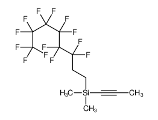 Picture of dimethyl-prop-1-ynyl-(3,3,4,4,5,5,6,6,7,7,8,8,8-tridecafluorooctyl)silane