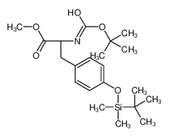 Picture of methyl (2S)-3-[4-[tert-butyl(dimethyl)silyl]oxyphenyl]-2-[(2-methylpropan-2-yl)oxycarbonylamino]propanoate