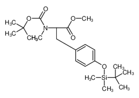 Picture of methyl (2S)-3-[4-[tert-butyl(dimethyl)silyl]oxyphenyl]-2-[methyl-[(2-methylpropan-2-yl)oxycarbonyl]amino]propanoate