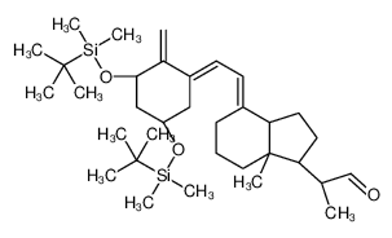 Изображение (2S)-2-[(1R,3aS,4E,7aR)-4-[(2E)-2-[(3S,5R)-3,5-bis[[tert-butyl(dimethyl)silyl]oxy]-2-methylidenecyclohexylidene]ethylidene]-7a-methyl-2,3,3a,5,6,7-hexahydro-1H-inden-1-yl]propanal