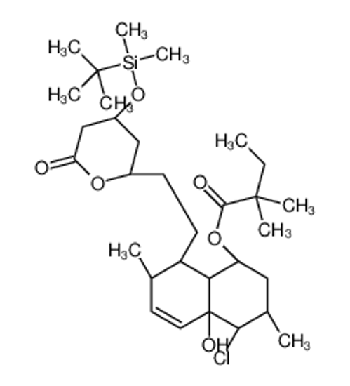 Picture of [(1S,3R,4S,4aS,7S,8S,8aS)-8-[2-[(2R,4R)-4-[tert-butyl(dimethyl)silyl]oxy-6-oxooxan-2-yl]ethyl]-4-chloro-4a-hydroxy-3,7-dimethyl-2,3,4,7,8,8a-hexahydro-1H-naphthalen-1-yl] 2,2-dimethylbutanoate