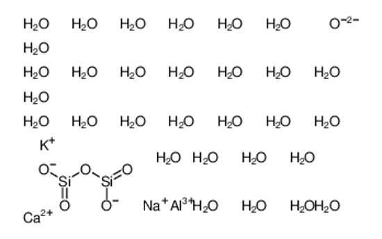 Picture of aluminum,calcium,potassium,sodium,oxido-[oxido(oxo)silyl]oxy-oxosilane,oxygen(2-),triacontahydrate