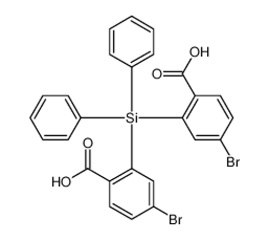 Изображение 4-bromo-2-[(5-bromo-2-carboxyphenyl)-diphenylsilyl]benzoic acid