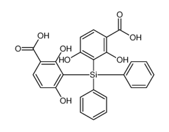 Picture of 3-[(3-carboxy-2,6-dihydroxyphenyl)-diphenylsilyl]-2,4-dihydroxybenzoic acid
