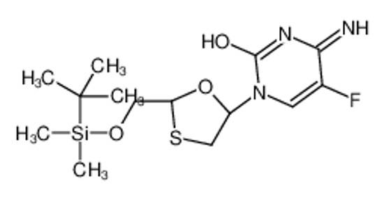 Изображение 4-amino-1-[(2R,5S)-2-[[tert-butyl(dimethyl)silyl]oxymethyl]-1,3-oxathiolan-5-yl]-5-fluoropyrimidin-2-one