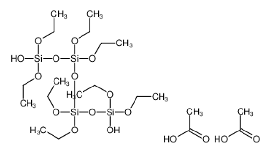 Изображение acetic acid,[diethoxy(hydroxy)silyl] [[diethoxy(hydroxy)silyl]oxy-diethoxysilyl] diethyl silicate