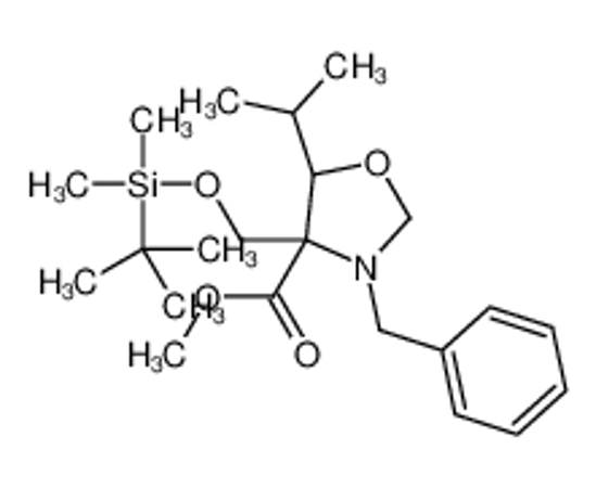 Picture of methyl (4R,5S)-3-benzyl-4-[[tert-butyl(dimethyl)silyl]oxymethyl]-5-propan-2-yl-1,3-oxazolidine-4-carboxylate