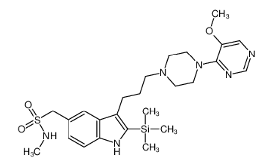 Picture of 1-[3-[3-[4-(5-methoxypyrimidin-4-yl)piperazin-1-yl]propyl]-2-trimethylsilyl-1H-indol-5-yl]-N-methylmethanesulfonamide