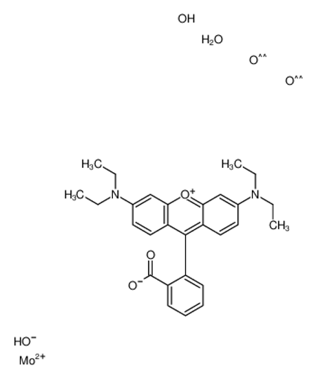 Picture of [9-(2-carboxyphenyl)-6-(diethylamino)xanthen-3-ylidene]-diethylazanium,dihydroxy(dioxo)molybdenum,hydroxy-oxido-oxosilane