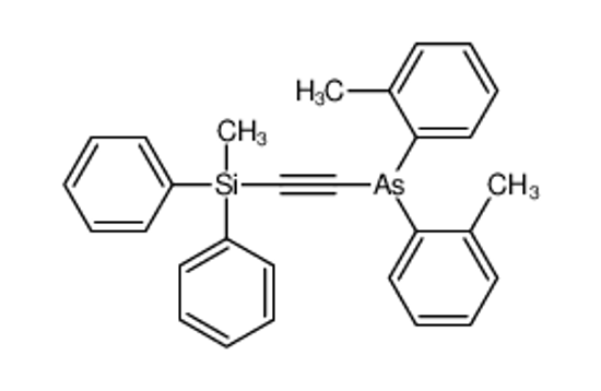 Picture of 2-[methyl(diphenyl)silyl]ethynyl-bis(2-methylphenyl)arsane