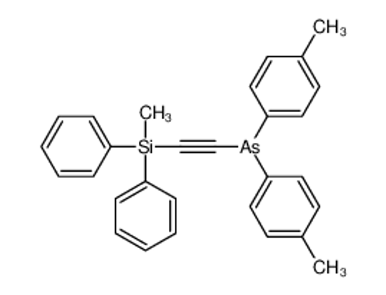 Imagem de 2-[methyl(diphenyl)silyl]ethynyl-bis(4-methylphenyl)arsane