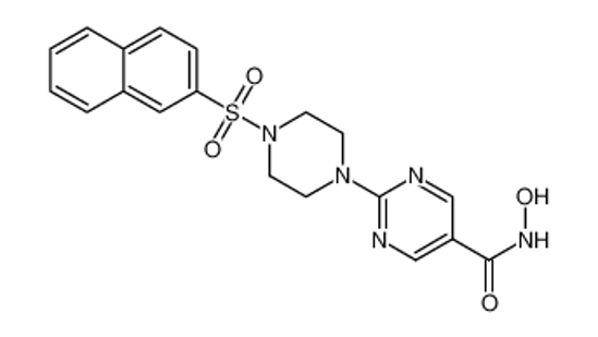 Picture of N-hydroxy-2-(4-naphthalen-2-ylsulfonylpiperazin-1-yl)pyrimidine-5-carboxamide