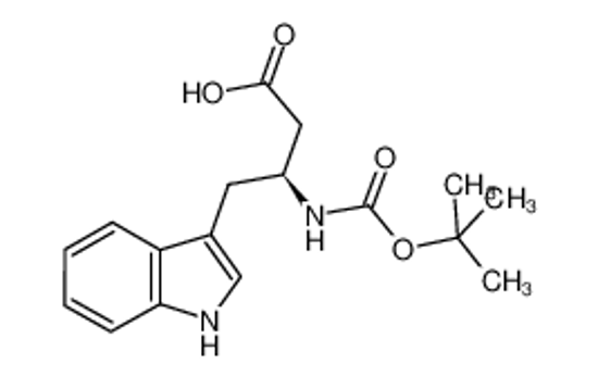 Picture of (3S)-4-(1H-indol-3-yl)-3-[(2-methylpropan-2-yl)oxycarbonylamino]butanoic acid