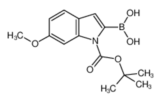 Picture of (1-(tert-Butoxycarbonyl)-6-methoxy-1H-indol-2-yl)boronic acid