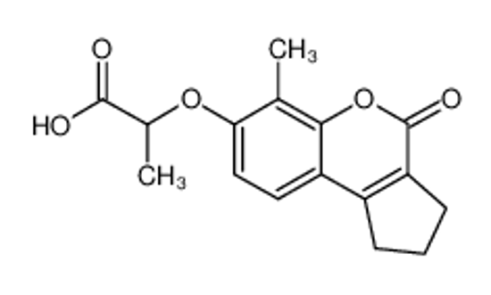 Picture of 2-[(6-Methyl-4-oxo-1,2,3,4-tetrahydrocyclopenta-[c]chromen-7-yl)oxy]propanoic acid
