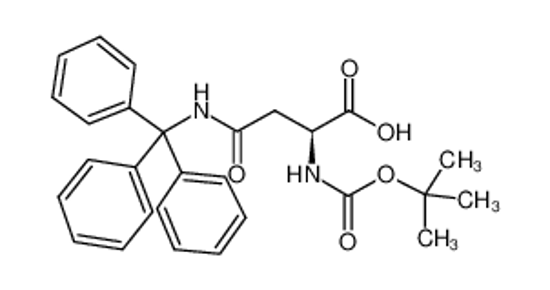 Picture of (2S)-2-[(2-methylpropan-2-yl)oxycarbonylamino]-4-oxo-4-(tritylamino)butanoic acid