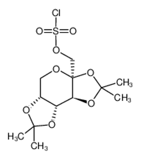 Picture of (3aS,5aR,8aR,8bS)-3a-(chlorosulfonyloxymethyl)-2,2,7,7-tetramethyl-5,5a,8a,8b-tetrahydrodi[1,3]dioxolo[4,5-a:5',3'-d]pyran