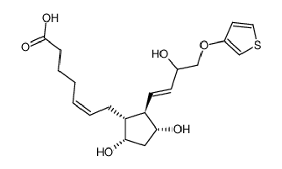 Picture of (E)-7-[3,5-dihydroxy-2-[(E)-3-hydroxy-4-thiophen-3-yloxybut-1-enyl]cyclopentyl]hept-5-enoic acid