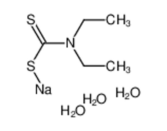 Picture of sodium N,N-diethylcarbamodithioate trihydrate
