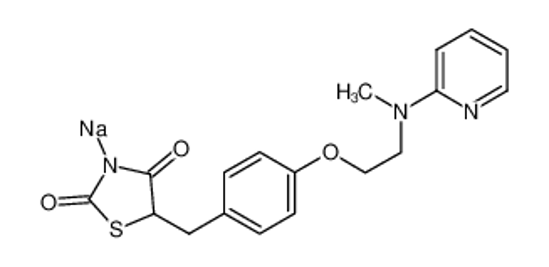 Изображение sodium,5-[[4-[2-[methyl(pyridin-2-yl)amino]ethoxy]phenyl]methyl]-1,3-thiazolidin-3-ide-2,4-dione