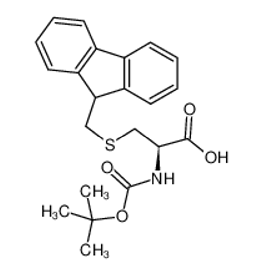 Изображение (2R)-3-(9H-fluoren-9-ylmethylsulfanyl)-2-[(2-methylpropan-2-yl)oxycarbonylamino]propanoic acid