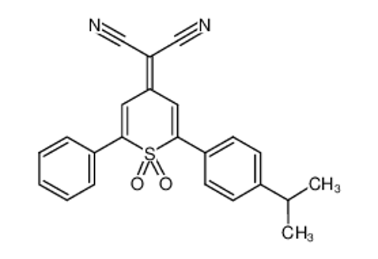 Picture of 2-[1,1-dioxo-2-phenyl-6-(4-propan-2-ylphenyl)thiopyran-4-ylidene]propanedinitrile
