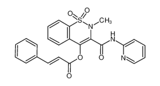 Picture of [2-methyl-1,1-dioxo-3-(pyridin-2-ylcarbamoyl)-1λ<sup>6</sup>,2-benzothiazin-4-yl] (E)-3-phenylprop-2-enoate